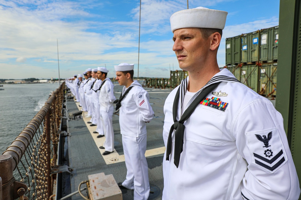 USS Carter Hall (LSD 50) Departs for Deployment, July 10, 2023