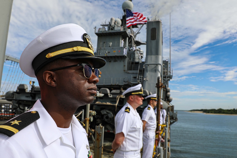 USS Carter Hall (LSD 50) Departs for Deployment, July 10, 2023