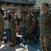 U.S. Marine Corps Capt. Connor McNamara relieves Capt. Moses Menchaca, outgoing company commander during Headquarters Company Change of Command Ceremony at the National Museum of the Marine Corps