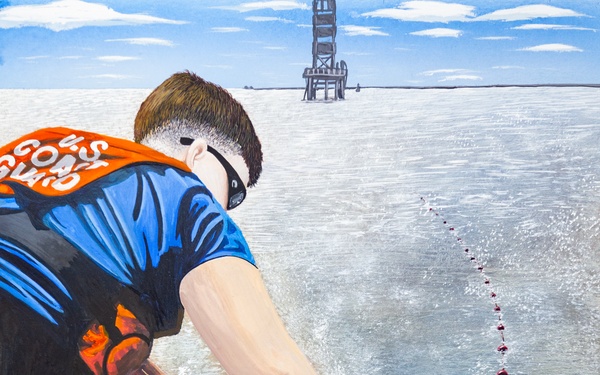 US Coast Guard Art Program 2023 Collection, Ob Id # 202309, Rescuing the entangled, Don Hatcher