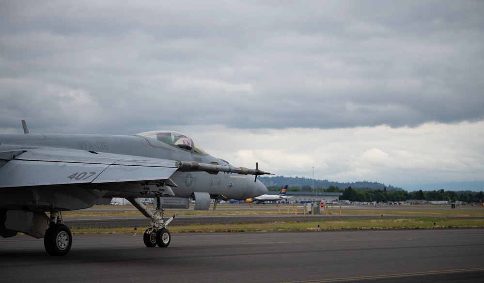 123rd FS conducts DACT with 194th FS and the U.S. Navy's VFA-136