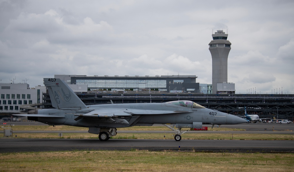 123rd FS conducts DACT with 194th FS and the U.S. Navy's VFA-136