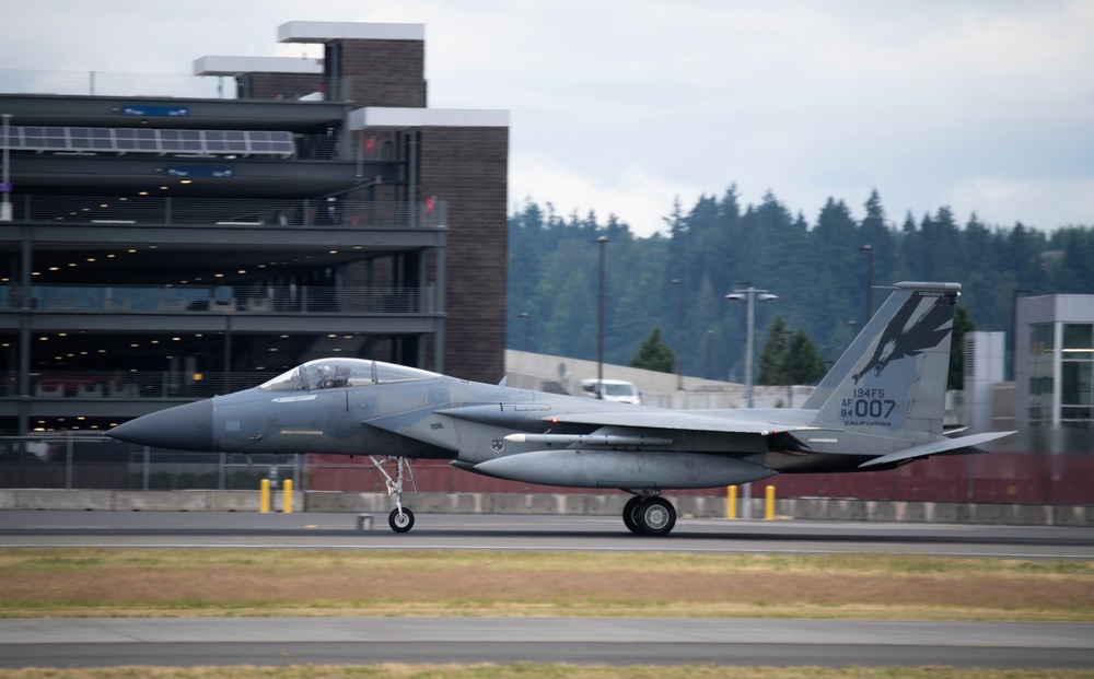 123rd FS conducts DACT with 194th FS and the U.S. Navy's VFA-136