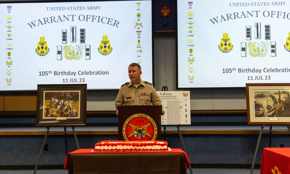 Fort Sill celebrates 105th birthday of the Warrant Officer branch: Honoring the quiet professionals