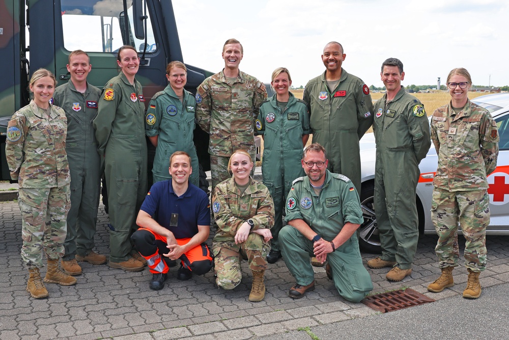 Joint Medical Team at Air Defender 23 Exchange Mementos