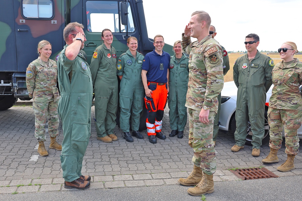 Joint Medical Team at Air Defender 23 Exchange Mementos