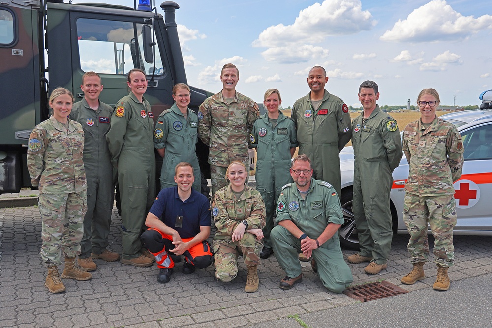 Joint Medical Team at Air Defender 23 Exchange Mementos