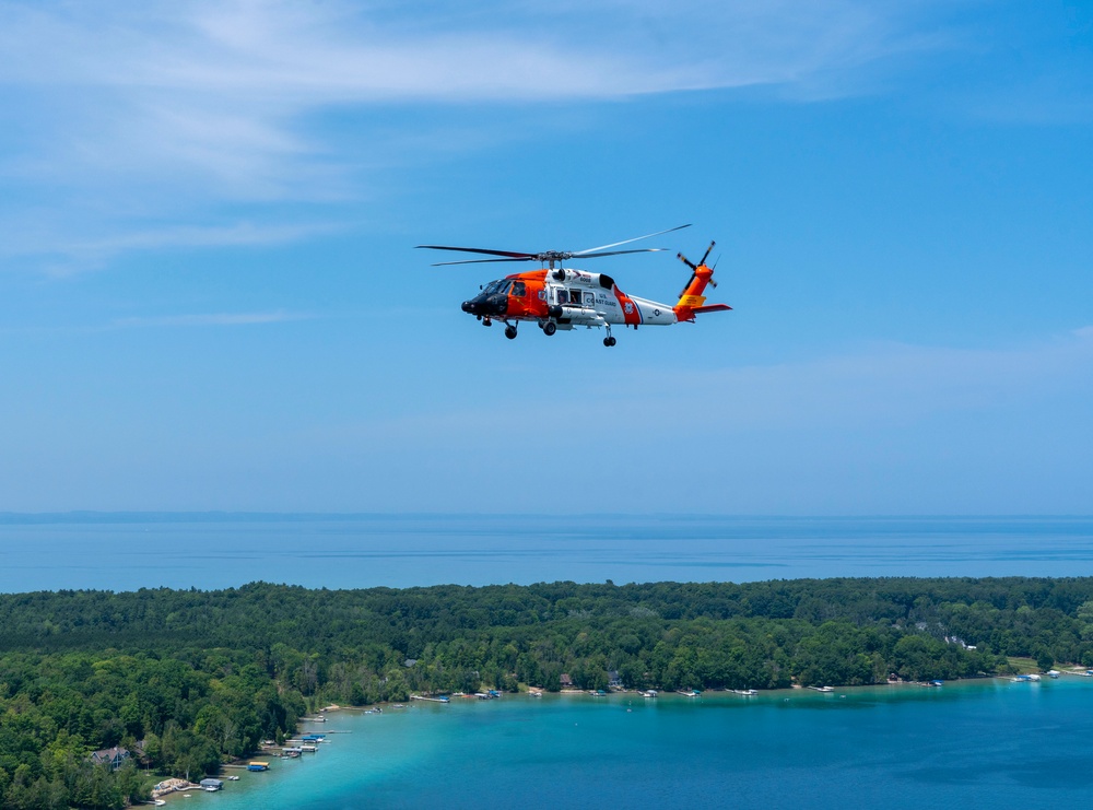 Traverse City Coast Guard performs at Cherry Festival