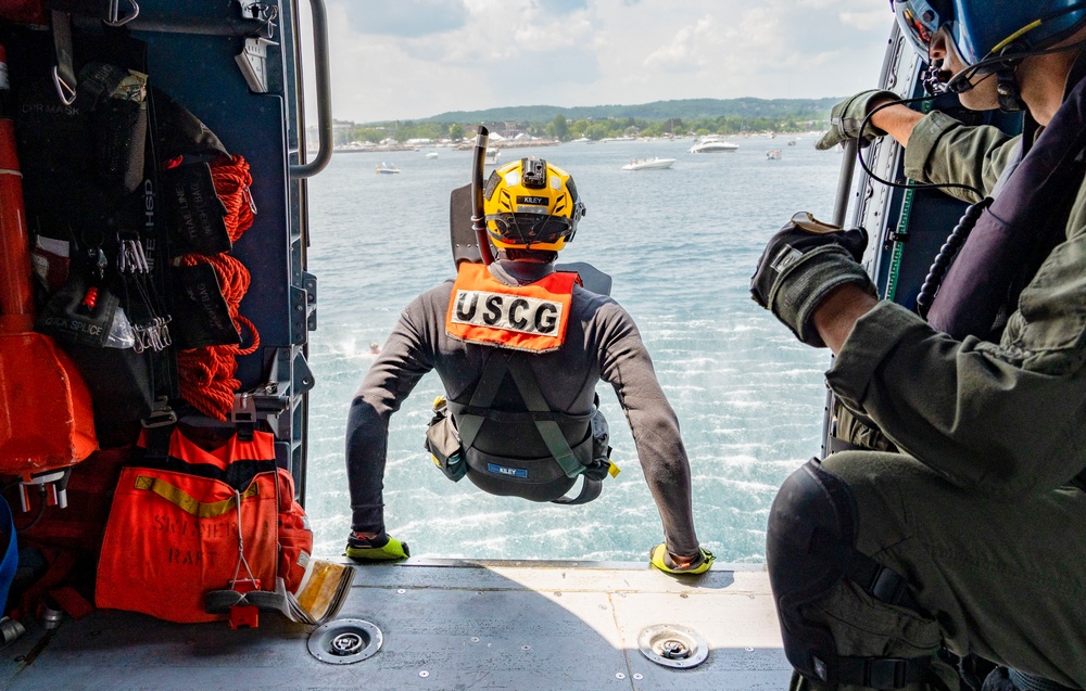 Traverse City Coast Guard performs at Cherry Festival