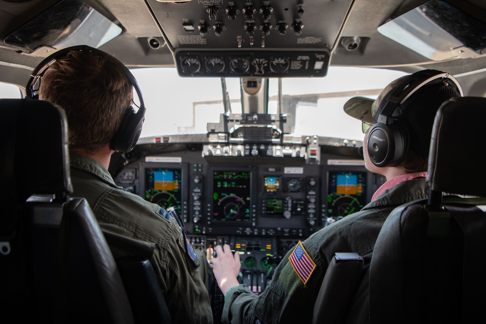 Young aviator joins the 185th SOS as pilot for a day