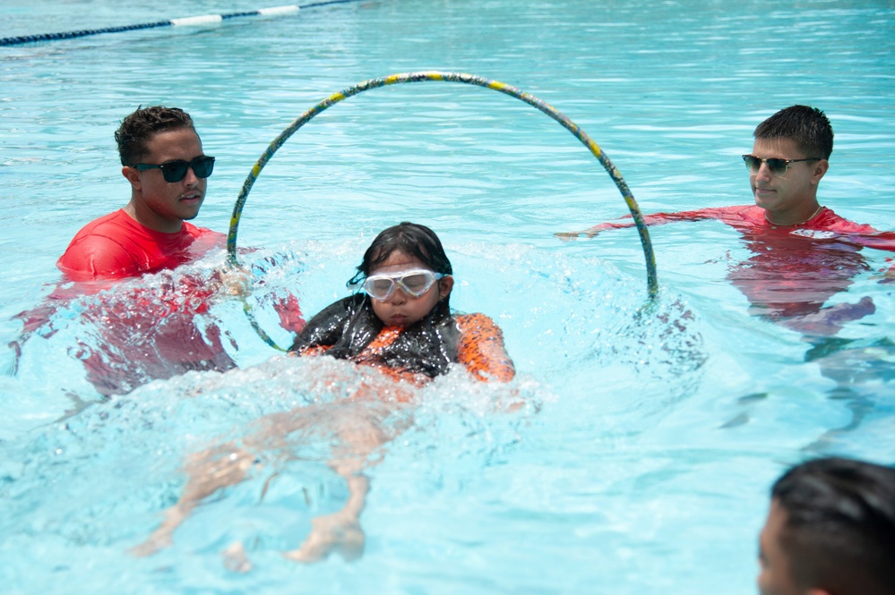 Hawaii MWR Lifeguards teach Summer Swimming Lessons