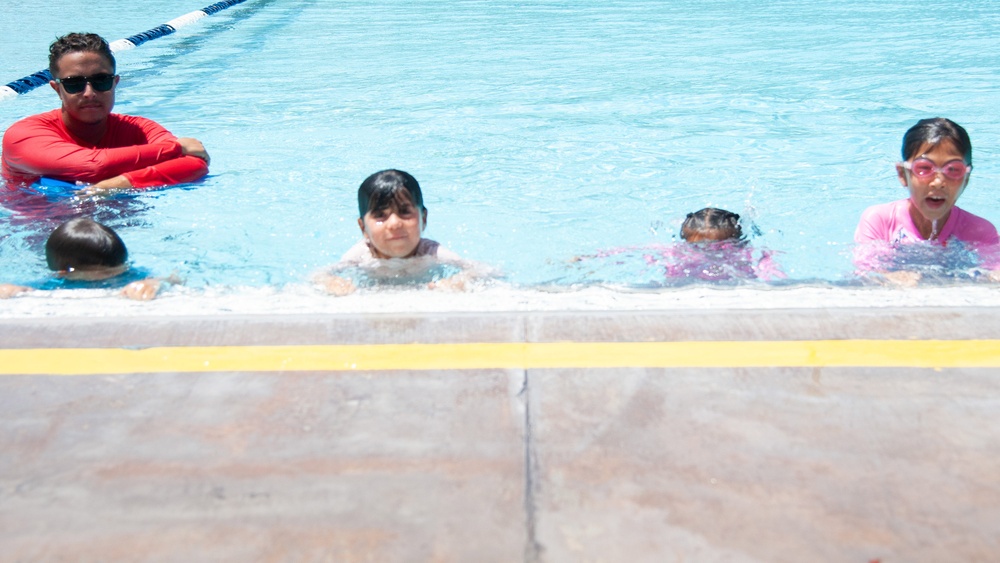 Hawaii MWR Lifeguards teach Summer Swimming Lessons