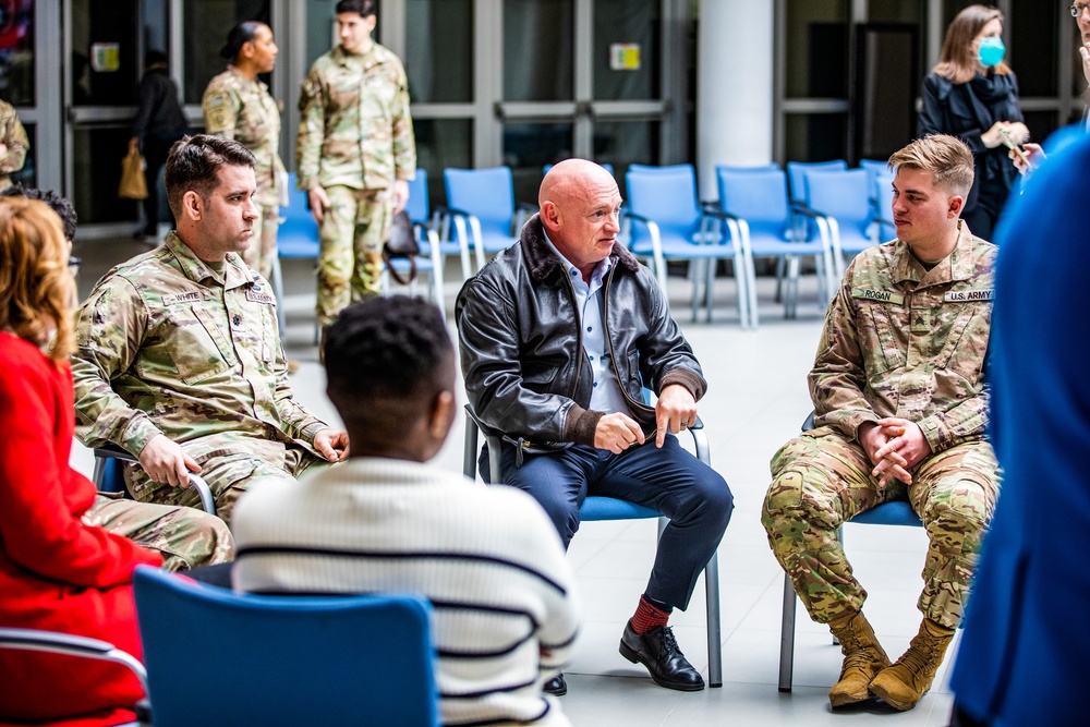 Cory Booker, Mark Kelly and Others Visit Paratroopers