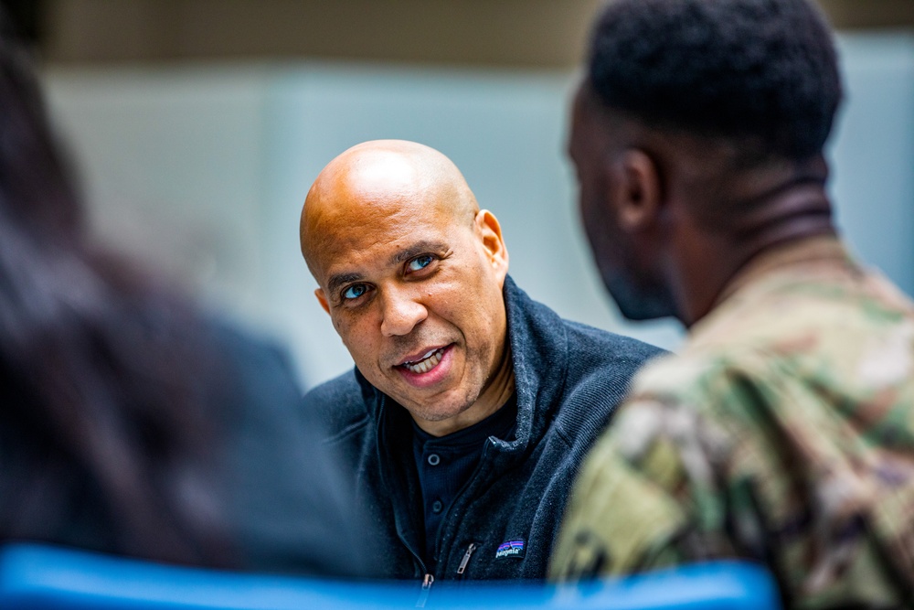 Cory Booker, Mark Kelly and Others Visit Paratroopers