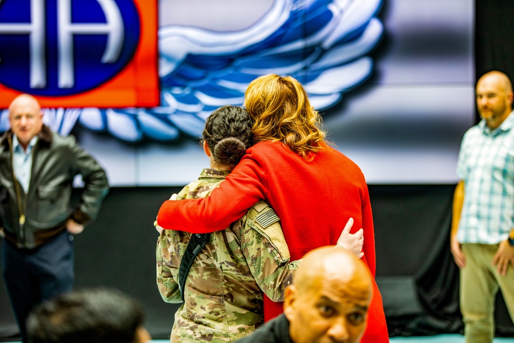 Cory Booker, Mark Kelly and Others Visit Paratroopers