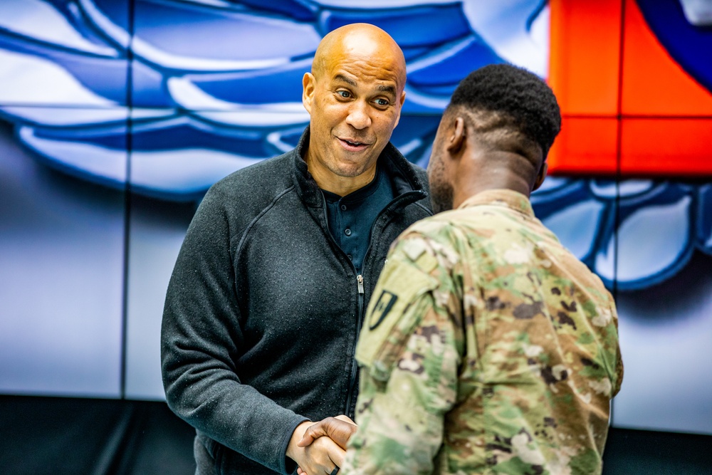 Cory Booker, Mark Kelly and Others Visit Paratroopers