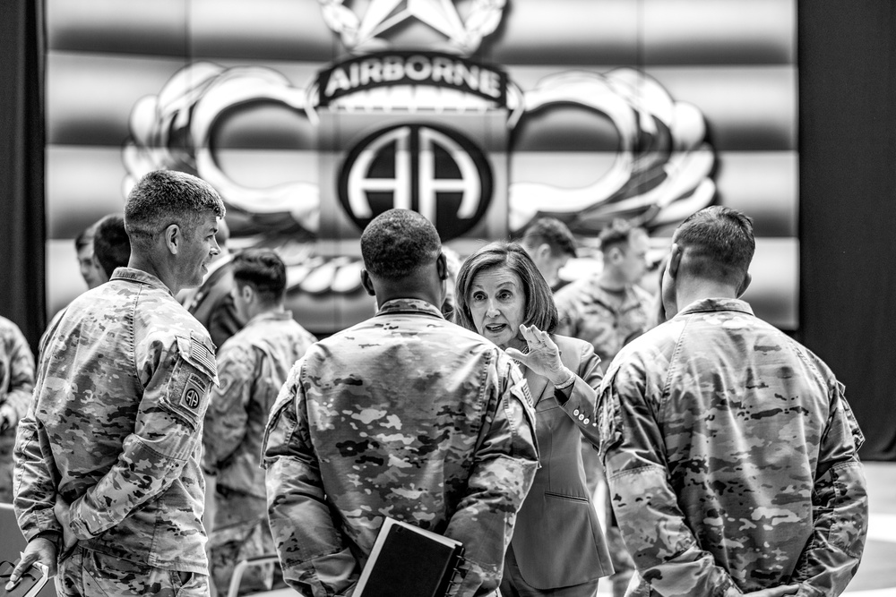 Nancy Pelosi Among Others Visits 82nd Airborne Division