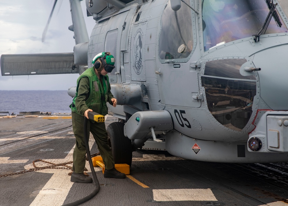 Sailors Conduct Flight Operations Aboard USS John Finn (DDG 113),  10 July