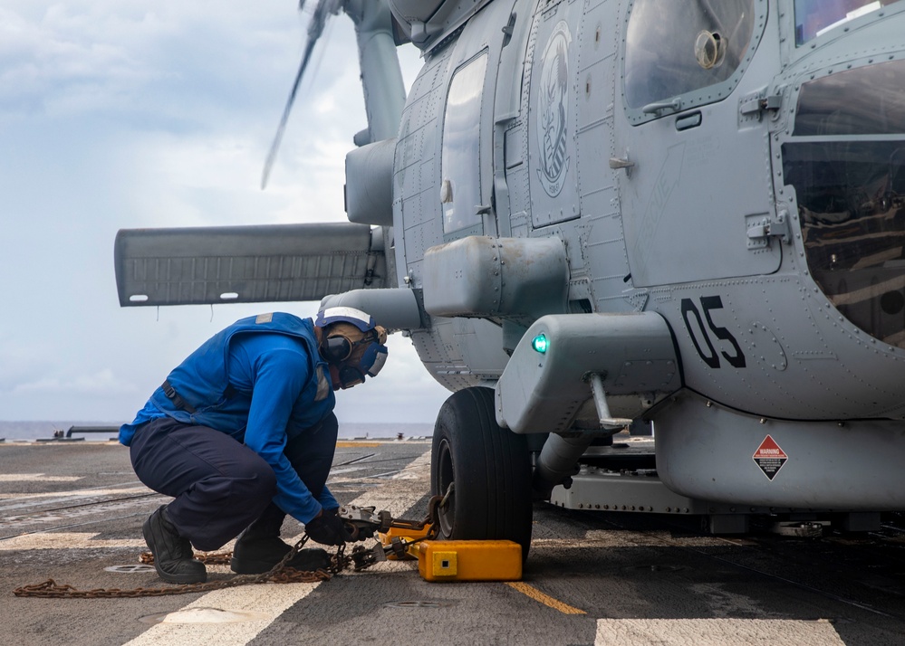 Sailors Conduct Flight Operations Aboard USS John Finn (DDG 113),  10 July