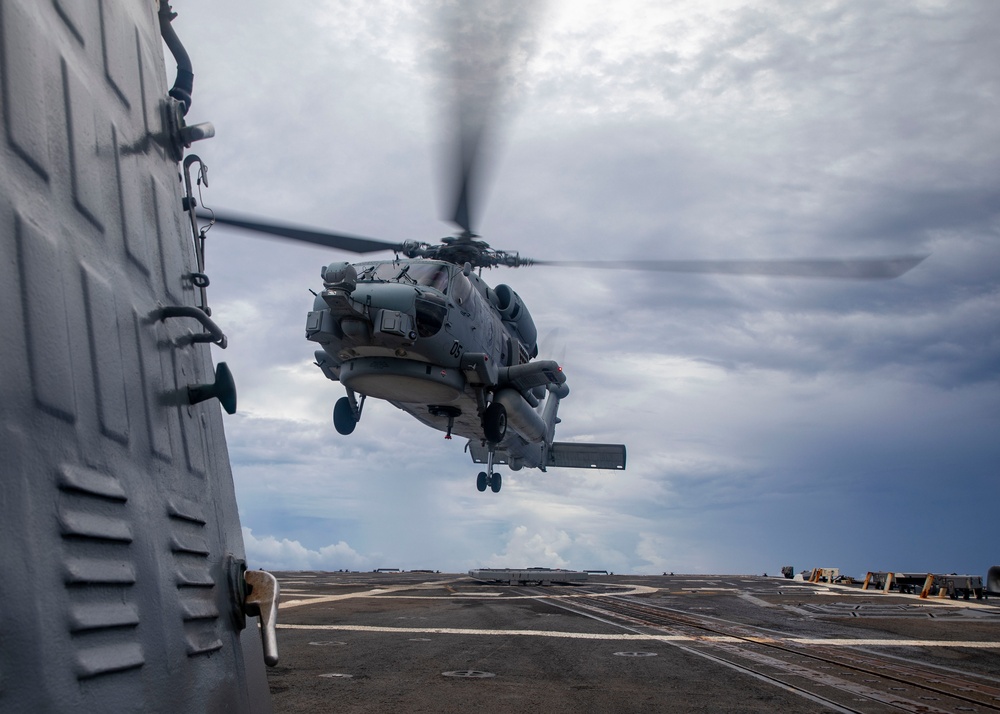 Sailors Conduct Flight Operations Aboard USS John Finn (DDG 113),  10 July