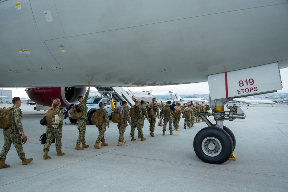 U.S. Coast Guard Port Security Unit 312 departs for Australia