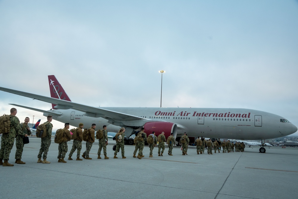 U.S. Coast Guard Port Security Unit 312 departs for Australia