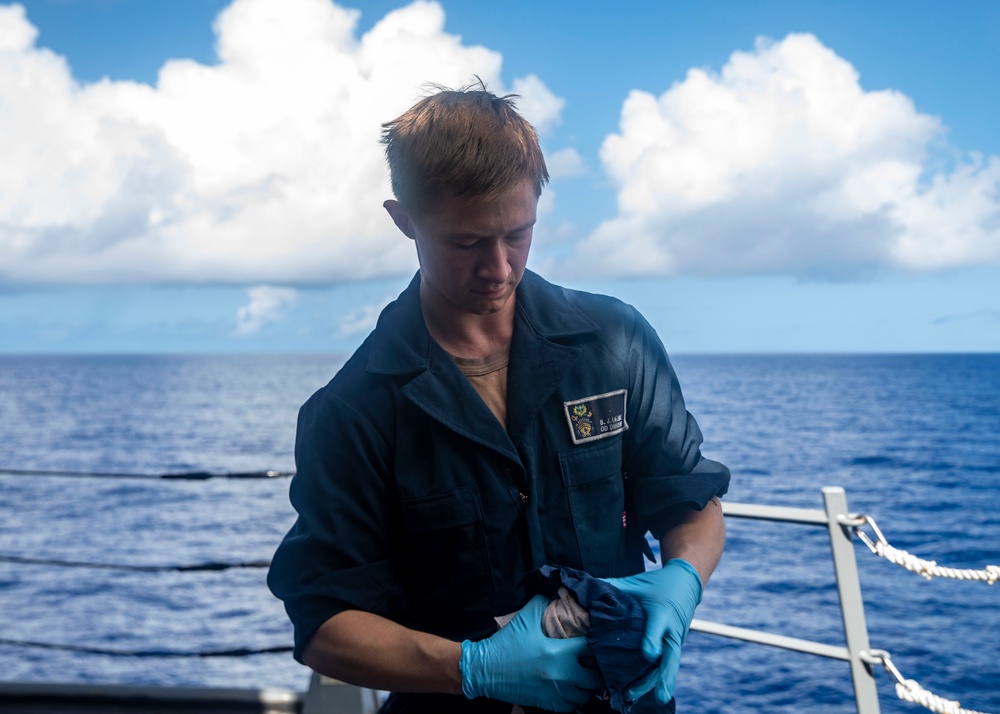 Sailors Conduct Maintenance Aboard USS John Finn (DDG 113)