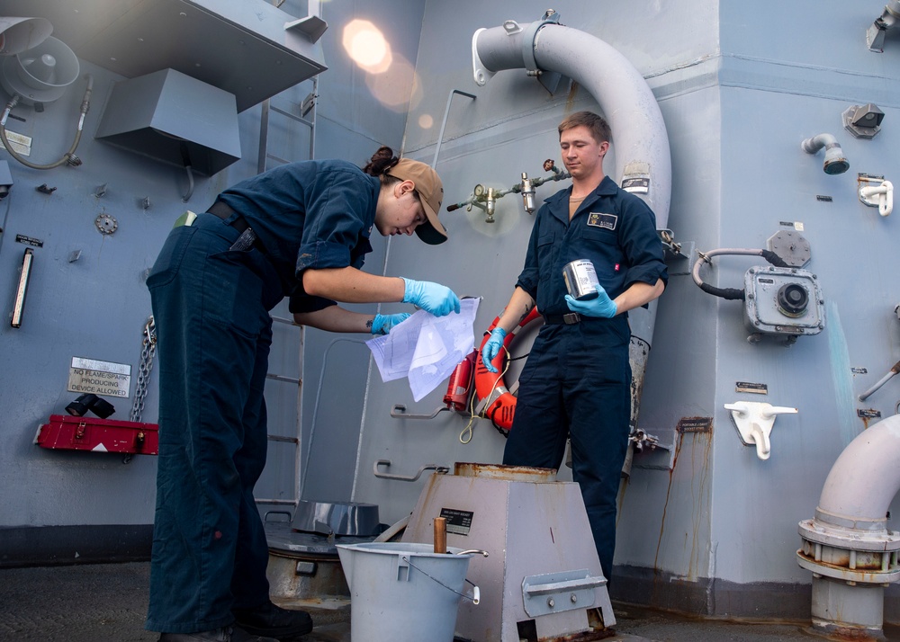 Sailors Conduct Maintenance Aboard USS John Finn (DDG 113)