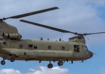 5th Quartermaster Theater Aerial Delivery Company conducts a CH-47 Chinook Airborne Operation