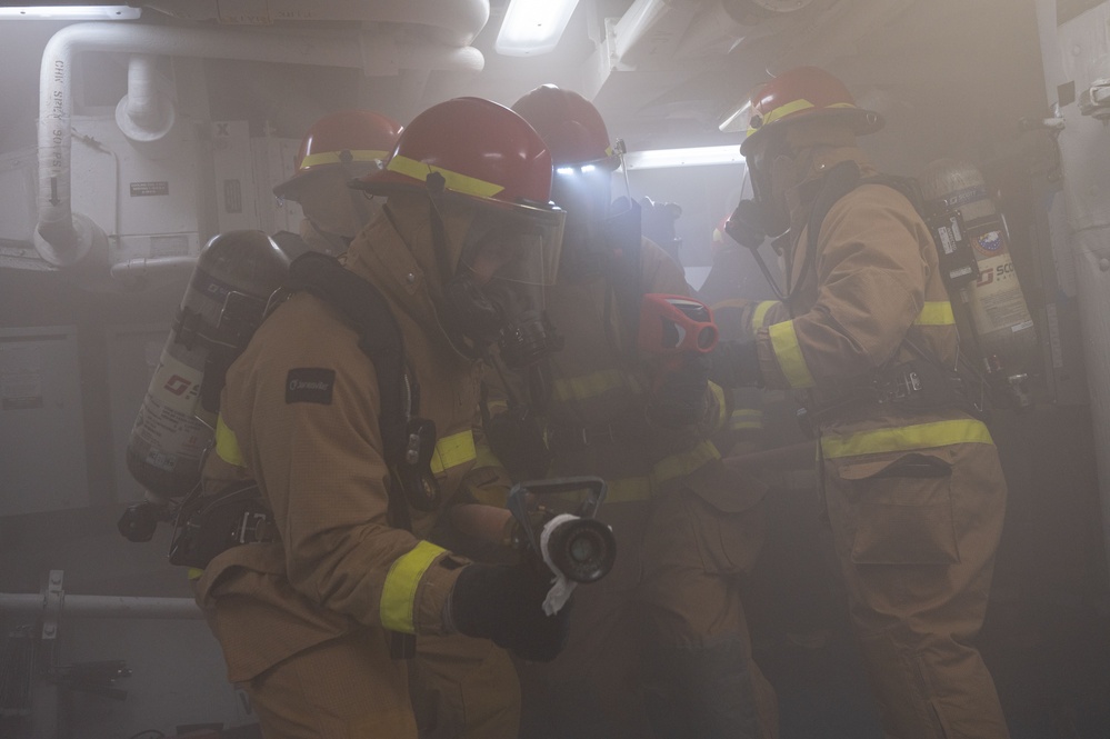 USS Bulkeley (DDG 84) Shipboard Firefighting Drill