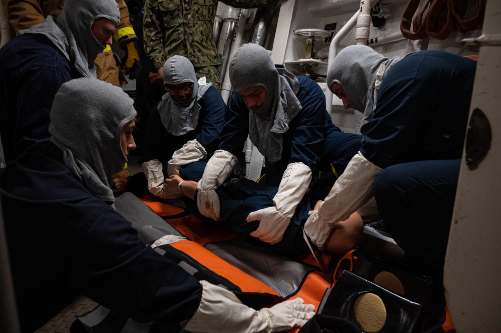 USS Bulkeley (DDG 84) Shipboard Firefighting Drill