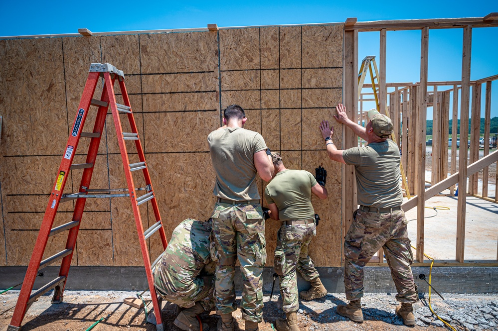 103rd Engineers help build houses for disabled native veterans