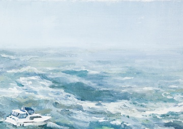 US Coast Guard Art Program 2023 Collection, Ob Id # 202322, Against all odds:  Oregon rescue, Kirk Larsen