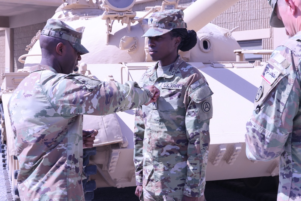 Promotion to Sergeant at Camp Arifjan, July 2023