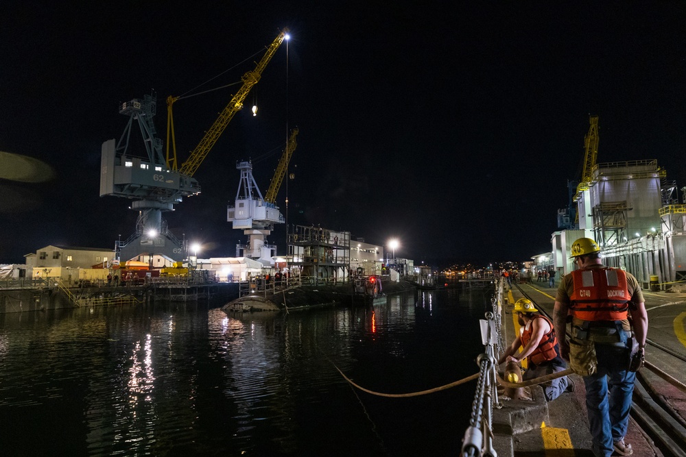 Structural Upgrades Complete on Dry Dock 5, USS Connecticut Docks for Availability