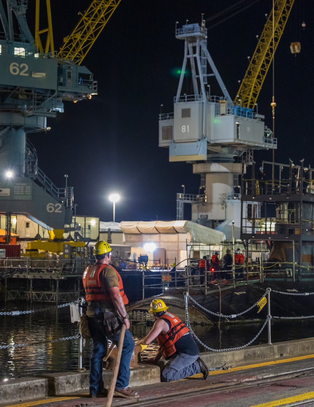 Structural Upgrades Complete on Dry Dock 5, USS Connecticut Docks for Availability