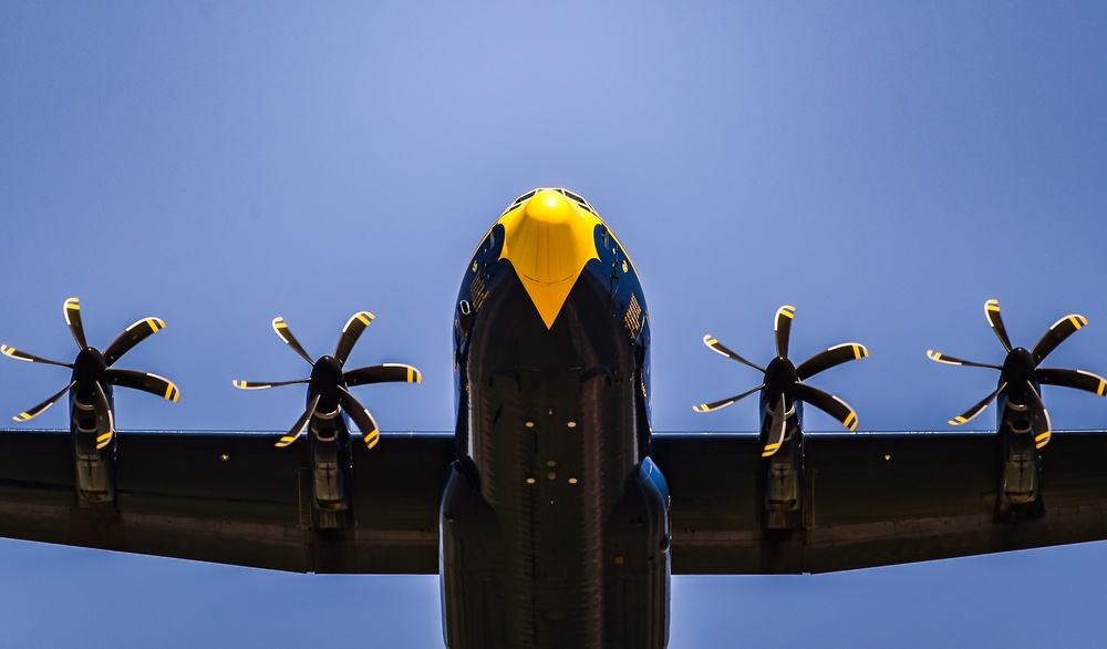 The U.S. Navy Flight Demonstration Squadron, the Blue Angels, perform at the Defenders of Liberty Air Show over Barksdale Air Force Base, LA.