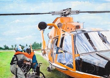 US Coast Guard Art Program 2023 Collection, Ob Id #202331, Rescue in Honduras, Jim Smith