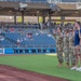 138th Fighter Commander recites the Oath of Enlistment at local ballpark