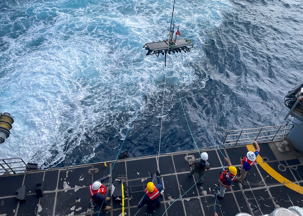 Unmanned Wave Glider at Sea