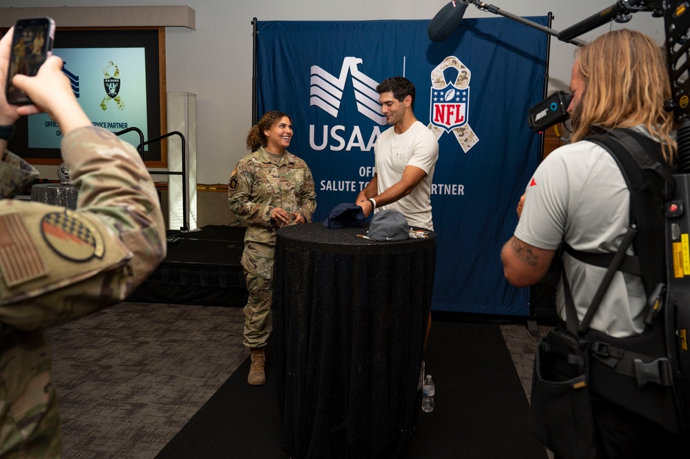 USAA Salute to Service: Las Vegas Raiders > Nellis Air Force Base > Article  Display