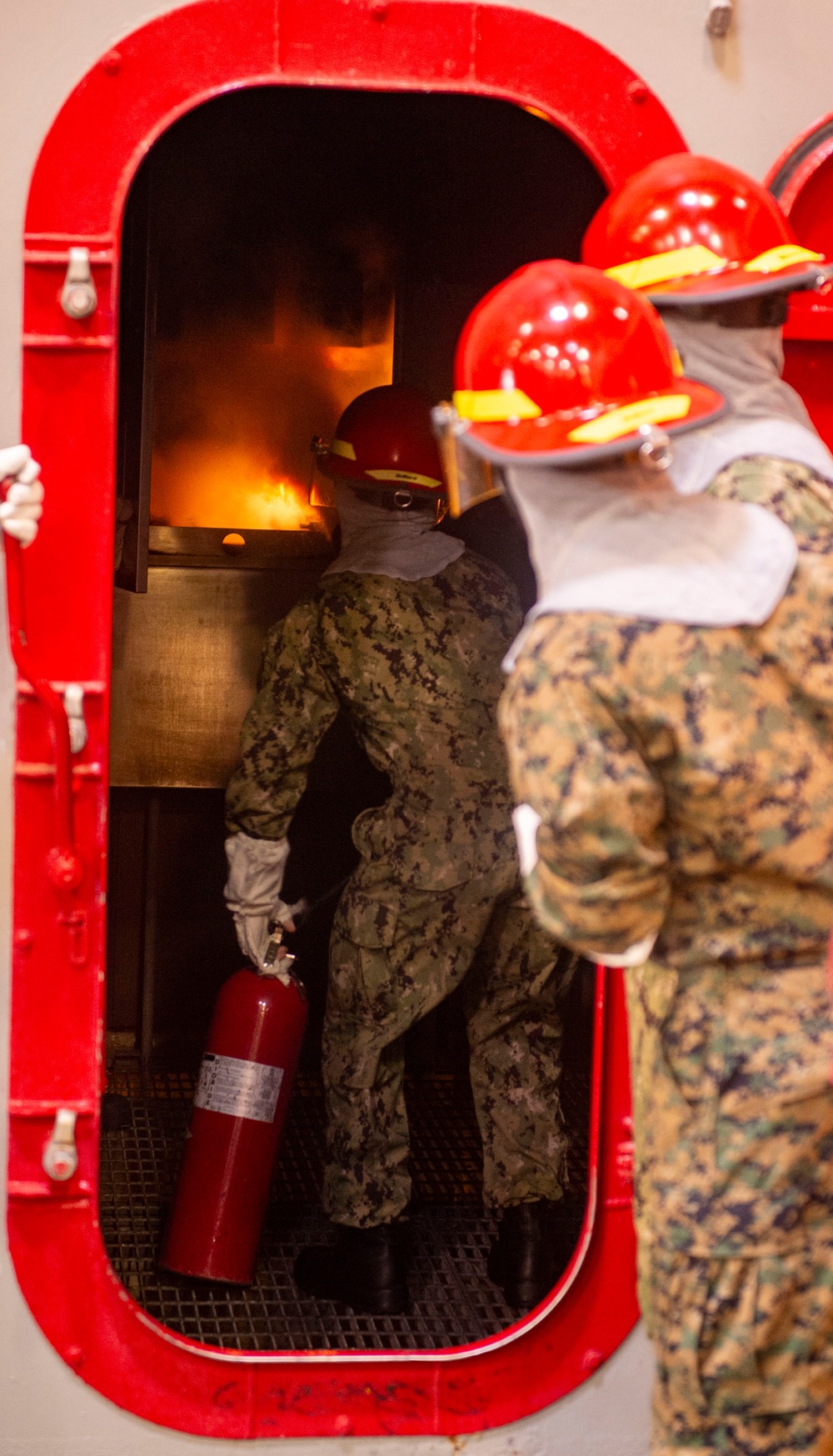 Naval Reserve Officers Training Corps (NRTOC) New Student Indoctrination (NSI) Cycle 2 Firefighting Training