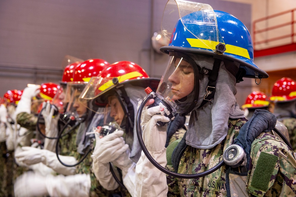 Naval Reserve Officers Training Corps (NRTOC) New Student Indoctrination (NSI) Cycle 2 Firefighting Training