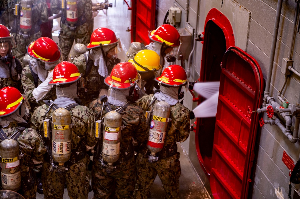 Naval Reserve Officers Training Corps (NRTOC) New Student Indoctrination (NSI) Cycle 2 Firefighting Training