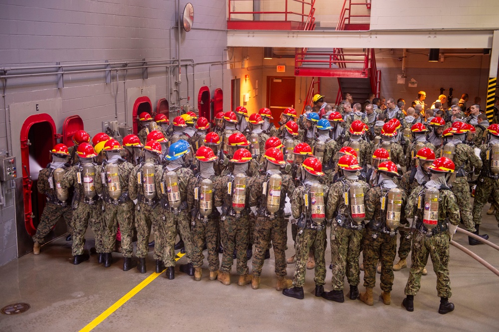 Naval Reserve Officers Training Corps (NRTOC) New Student Indoctrination (NSI) Cycle 2 Firefighting Training