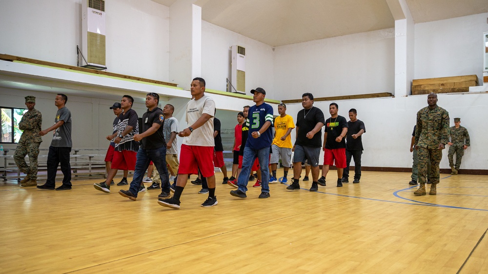 KM23: Chuuk State Police Academy Learns Marching Drill