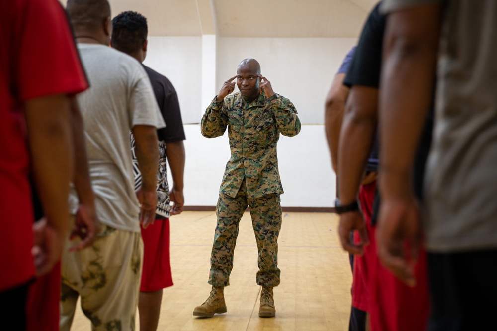 KM23: Chuuk State Police Academy Learns Marching Drill