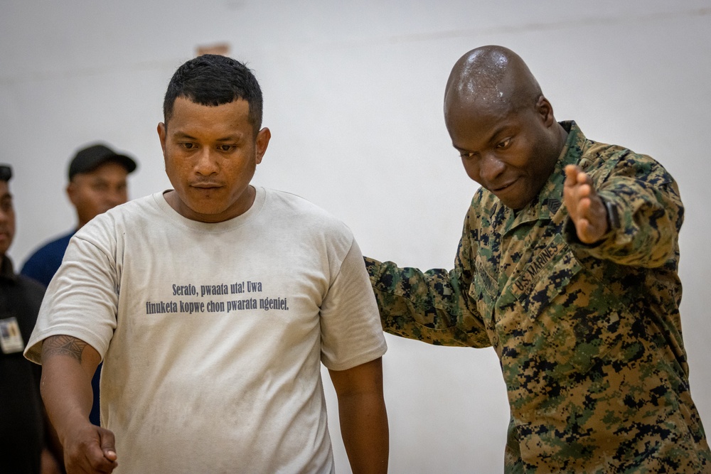 KM23: Chuuk State Police Academy Learns Marching Drill