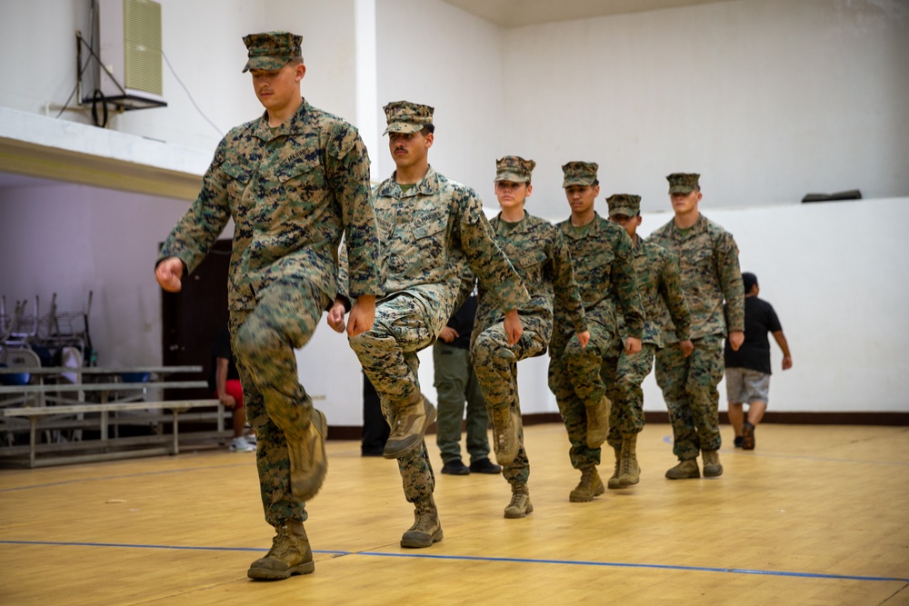 KM23: Chuuk State Police Academy Learns Marching Drill