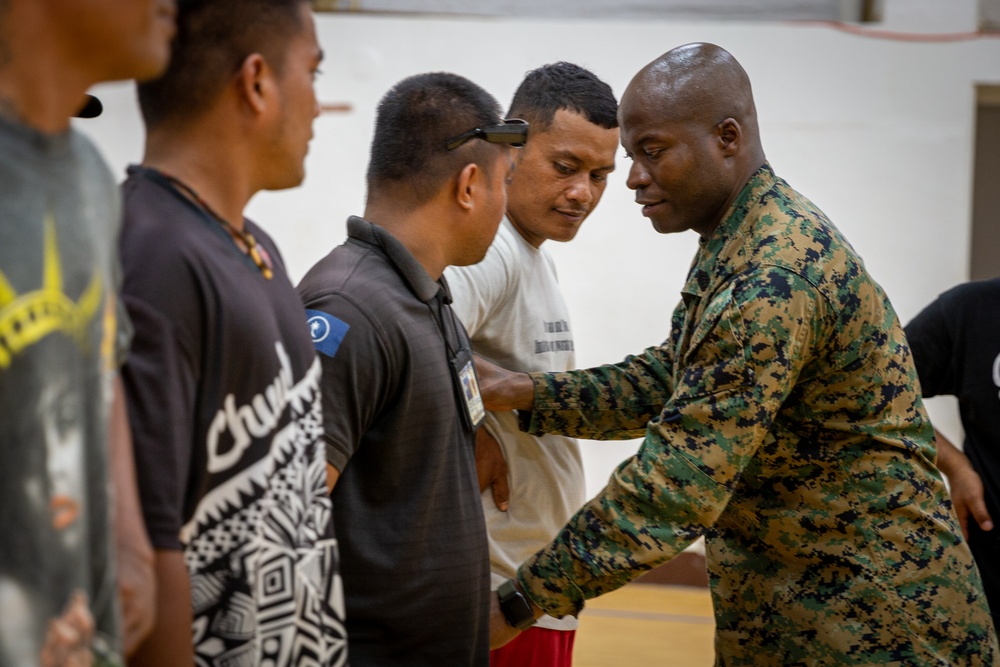 KM23: Chuuk State Police Academy Learns Marching Drill